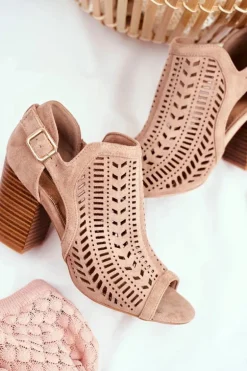 Botki Damskie z Wycięciem Wiosenne Beżowe Beyond Us