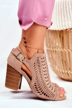 Botki Damskie z Wycięciem Wiosenne Beżowe Beyond Us