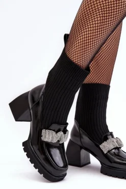 Botki Damskie Ze Skarpetą Na Obcasie D&A MR870-41 Czarne