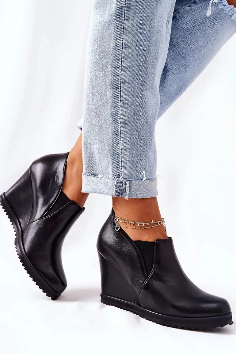 Botki Na Koturnie Monnari M79/1 Czarne