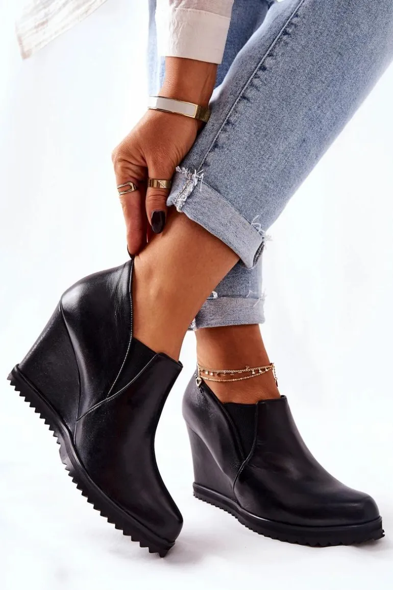 Botki Na Koturnie Monnari M79/1 Czarne