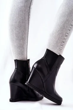 Botki Na Koturnie Monnari 1010-020 Czarne