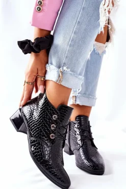 Botki na Obcasie Czarne Albeq