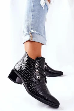 Botki na Obcasie Czarne Albeq