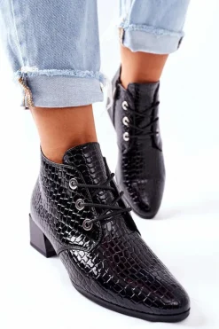 Botki na Obcasie Czarne Albeq