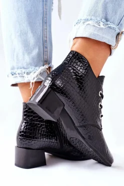Botki na Obcasie Czarne Albeq