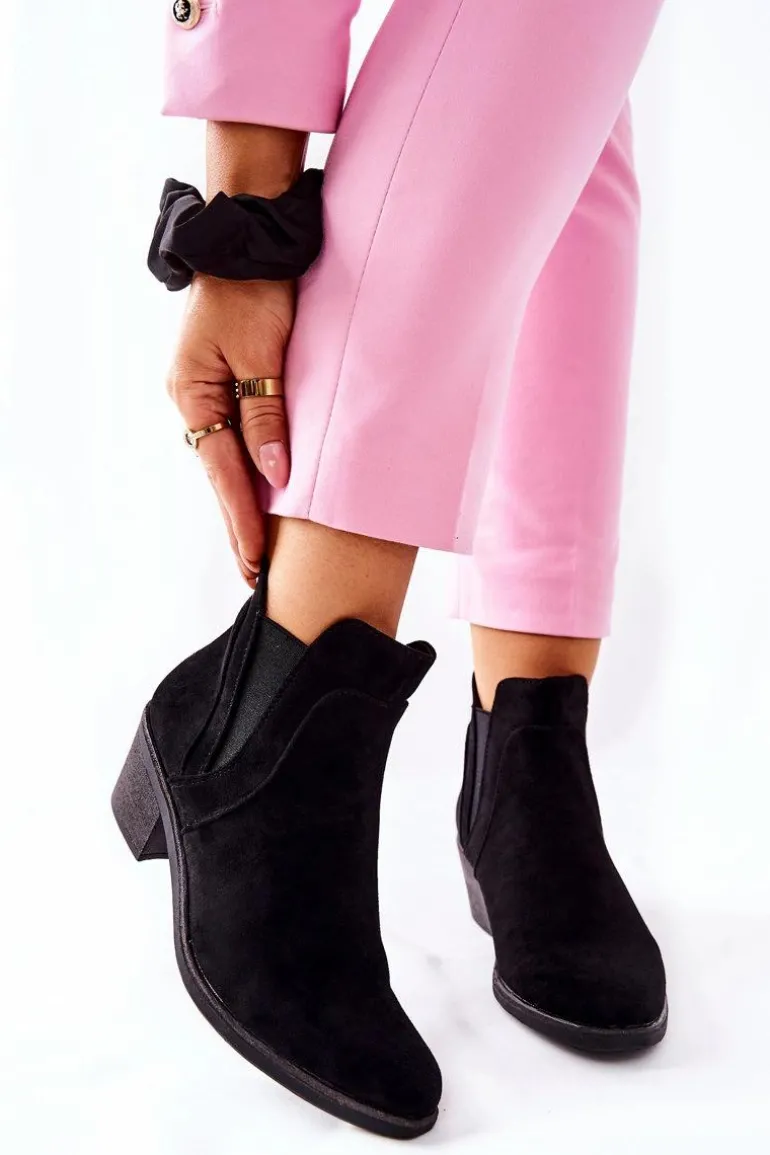 Botki Na Obcasie Sergio Leone BT620 Czarne