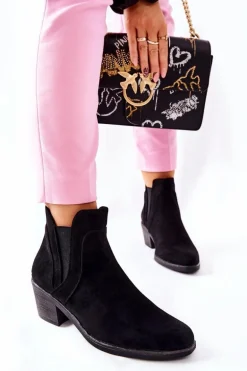 Botki Na Obcasie Sergio Leone BT620 Czarne