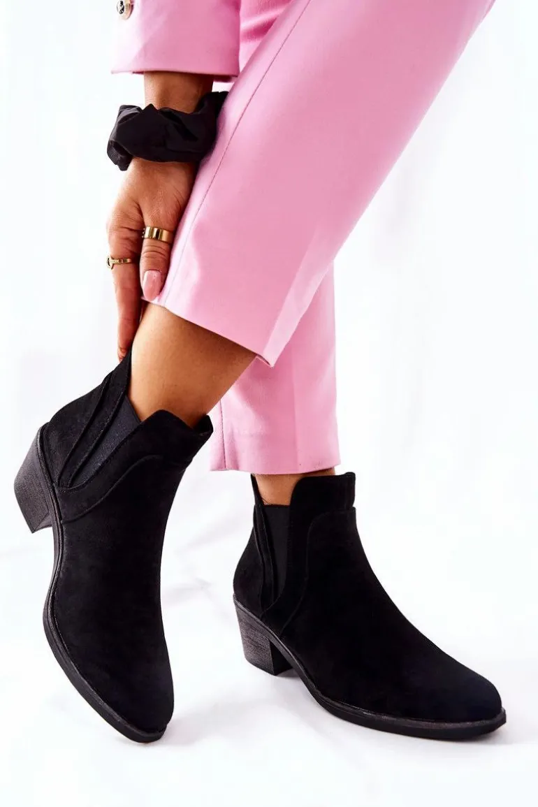 Botki Na Obcasie Sergio Leone BT620 Czarne