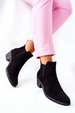 Botki Na Obcasie Sergio Leone BT620 Czarne