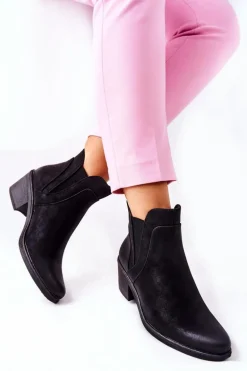 Botki Na Obcasie Sergio Leone BT620 Czarne