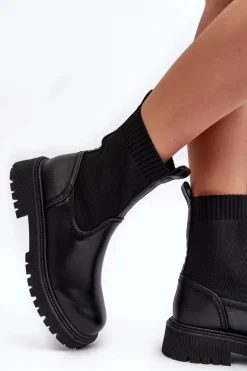 Botki Na Płaskim Obcasie Czarne Big Star MM2745432