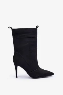 Botki Na Szpilce Czarne Ellinore