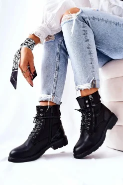 Botki Ocieplane Z Suwakiem Czarne Mirthbrow