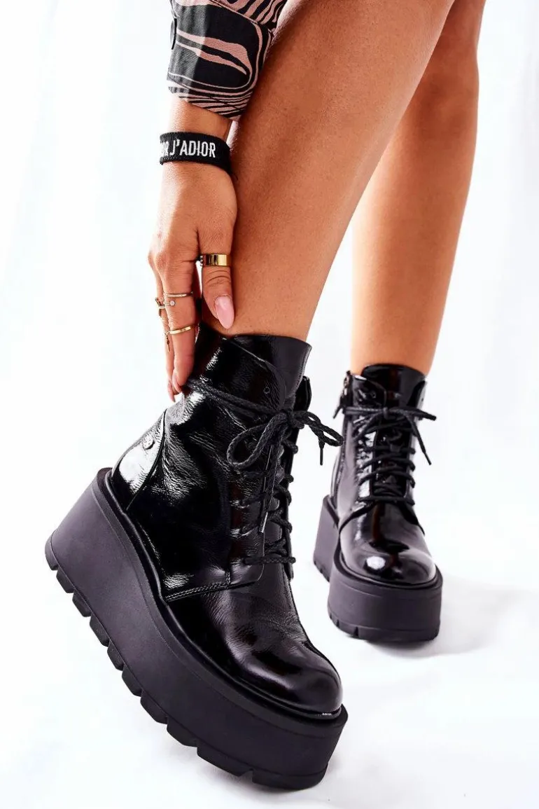 Botki Skórzane Trzewiki Maciejka Czarne 05294-20