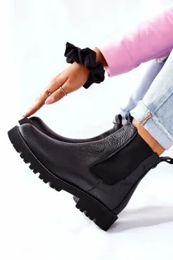 Botki Sztyblety Czarne Nicole 2672