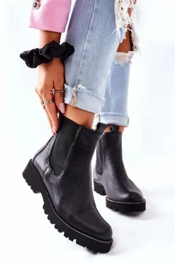 Botki Sztyblety Czarne Nicole 2672