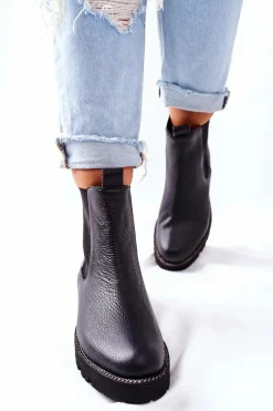 Botki Sztyblety Czarne Nicole 2672