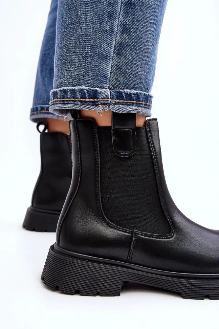 Botki Sztyblety Damskie Na Zamek Czarne Ramhel