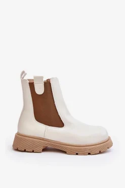 Botki Sztyblety Damskie Na Zamek Białe Ramhel