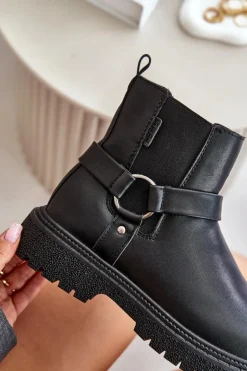 Botki Sztyblety Ocieplane Na Zamek Big Star OO274A128 Czarne