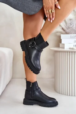 Botki Sztyblety Ocieplane Na Zamek Big Star OO274A128 Czarne