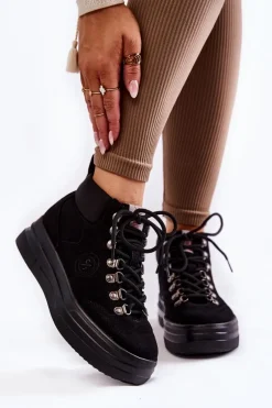 Botki Trapery Cross Jeans KK2R4074C Czarne