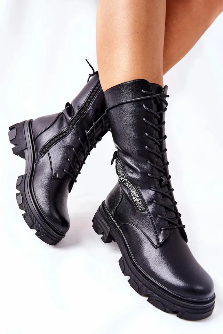 Botki Trapery Glany Sergio Leone TR747 Czarne