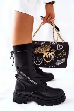 Botki Trapery Glany Sergio Leone TR747 Czarne