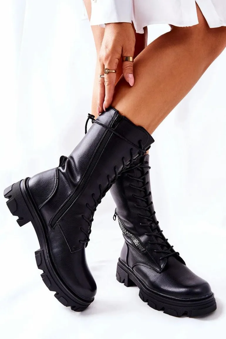 Botki Trapery Glany Sergio Leone TR747 Czarne