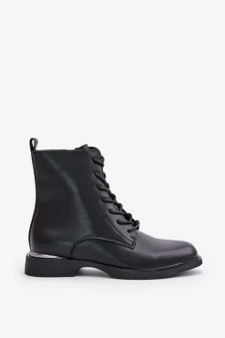 Botki Workery Ocieplane Damskie Skóra Naturalna Vinceza 66691 Czarne