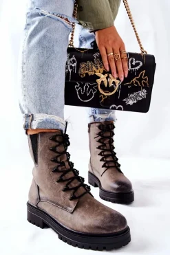 Botki Workery Ocieplane Sergio Leone Szare TR756