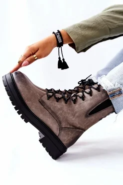 Botki Workery Ocieplane Sergio Leone Szare TR756