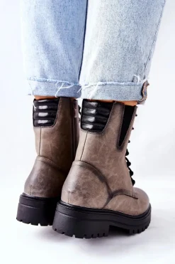 Botki Workery Ocieplane Sergio Leone Szare TR756