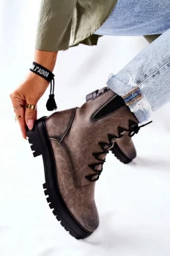 Botki Workery Ocieplane Sergio Leone Szare TR756