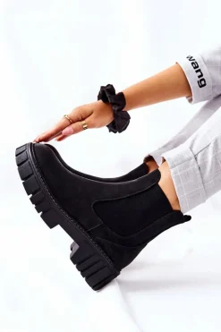 Botki Workery Trapery Ocieplane Sergio Leone TR761 Czarne