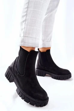 Botki Workery Trapery Ocieplane Sergio Leone TR761 Czarne