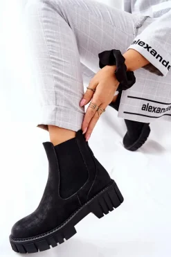 Botki Workery Trapery Ocieplane Sergio Leone TR761 Czarne