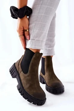 Botki Workery Trapery Ocieplane Sergio Leone TR761 Zielone