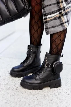 Botki Workery Z Nerką Czarne Olenisse