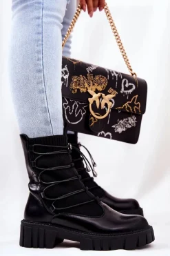 Botki Workery Ze Skarpetą Czarne Connor