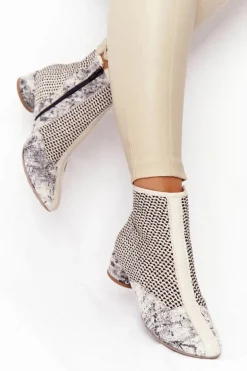 Botki Z Plecionki Na Obcasie Maciejka 04937-03 Popiel