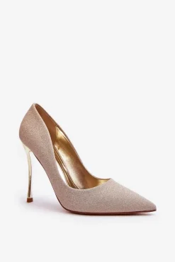 Brokatowe Szpilki Złote Tiberona