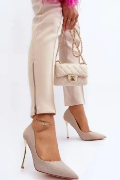 Brokatowe Szpilki Złote Tiberona