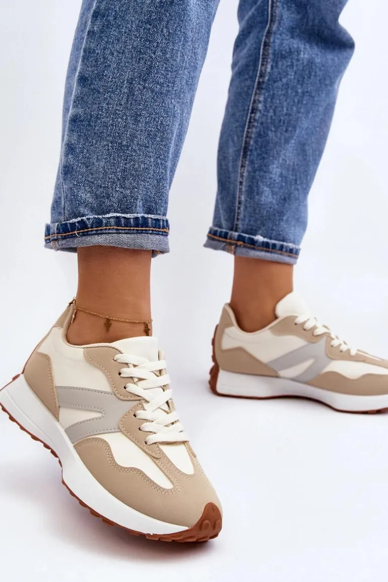 Buty Sportowe Damskie Beżowe Chloette
