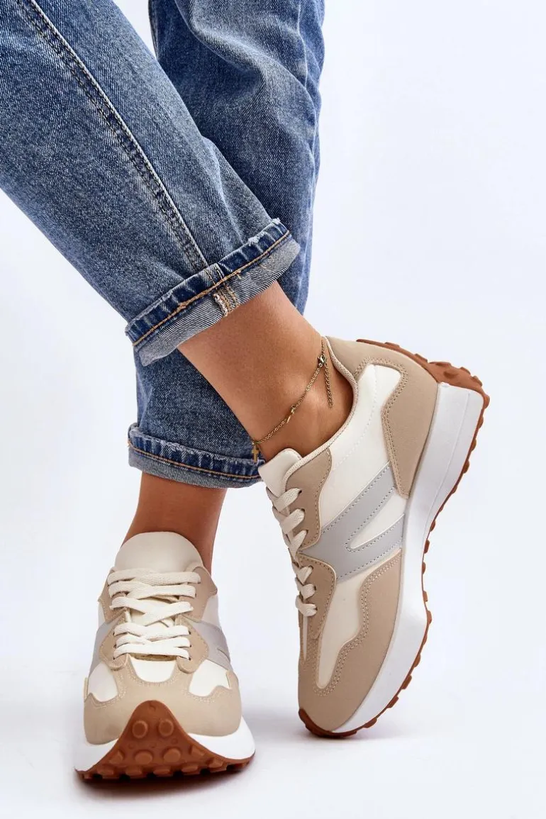 Buty Sportowe Damskie Beżowe Chloette