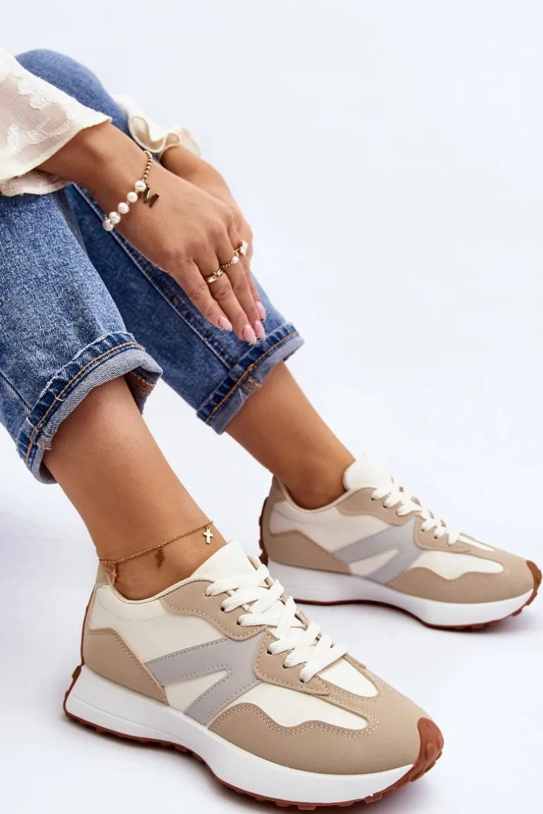 Buty Sportowe Damskie Beżowe Chloette