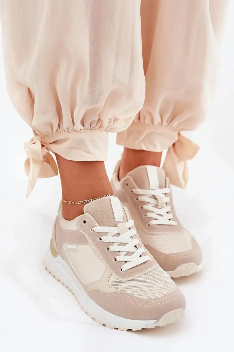 Buty Sportowe Damskie Beżowe Laaksona