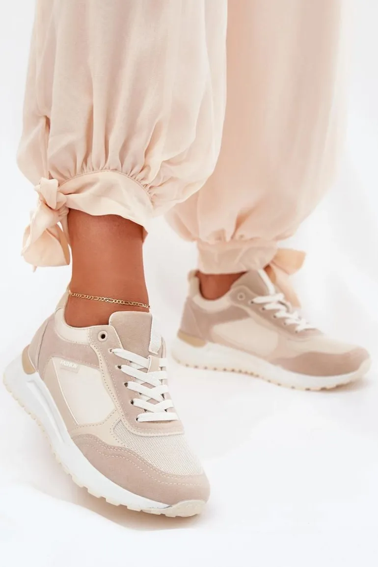 Buty Sportowe Damskie Beżowe Laaksona