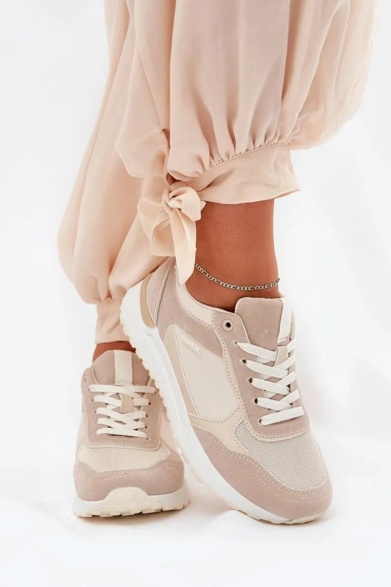 Buty Sportowe Damskie Beżowe Laaksona